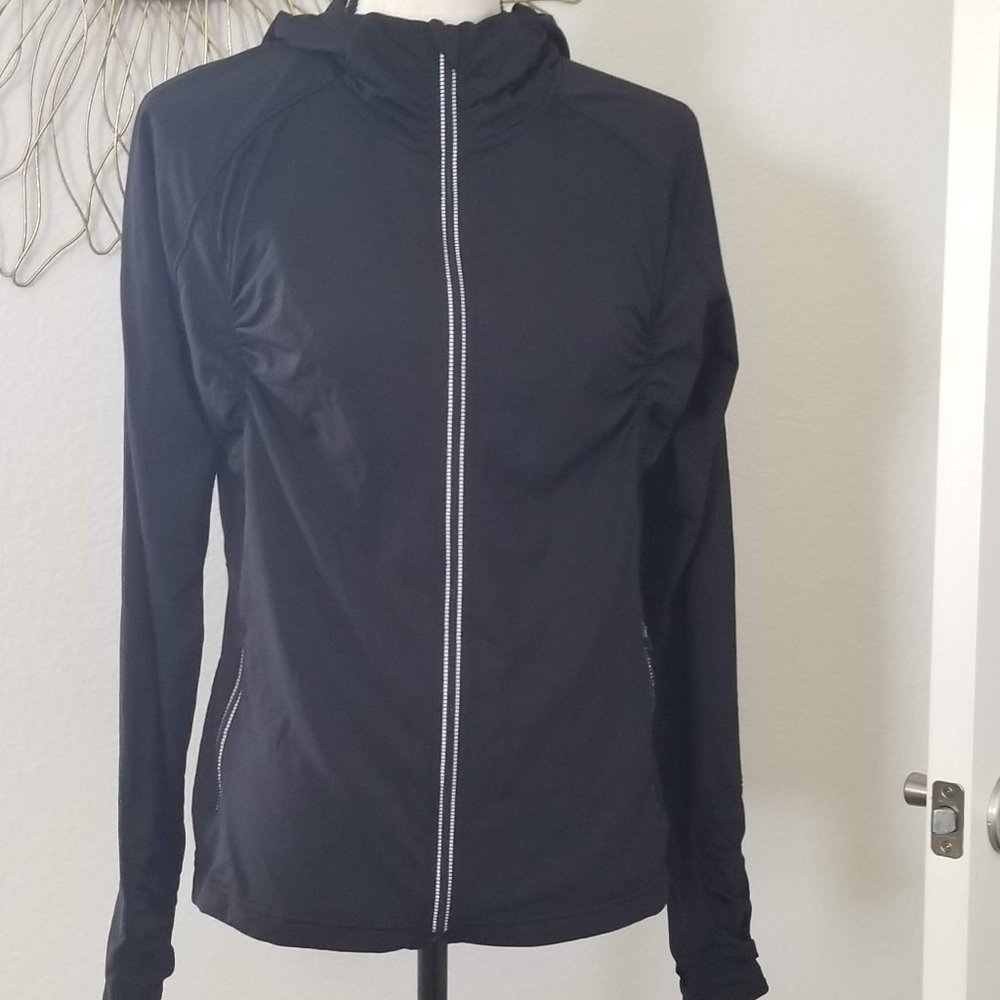 Athleta Black Half Mile Hoodie Jacket